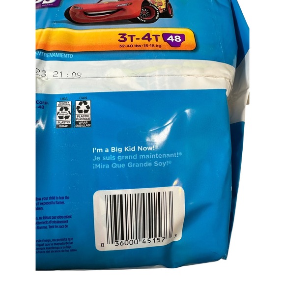 Huggies Pull-Ups Training Pants 3T-4T 48ct Disney Cars McQueen HTF Rare - Picture 3 of 5